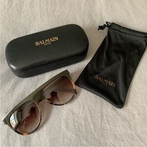 Balmain Tortoise 57mm Sunglasses NWT